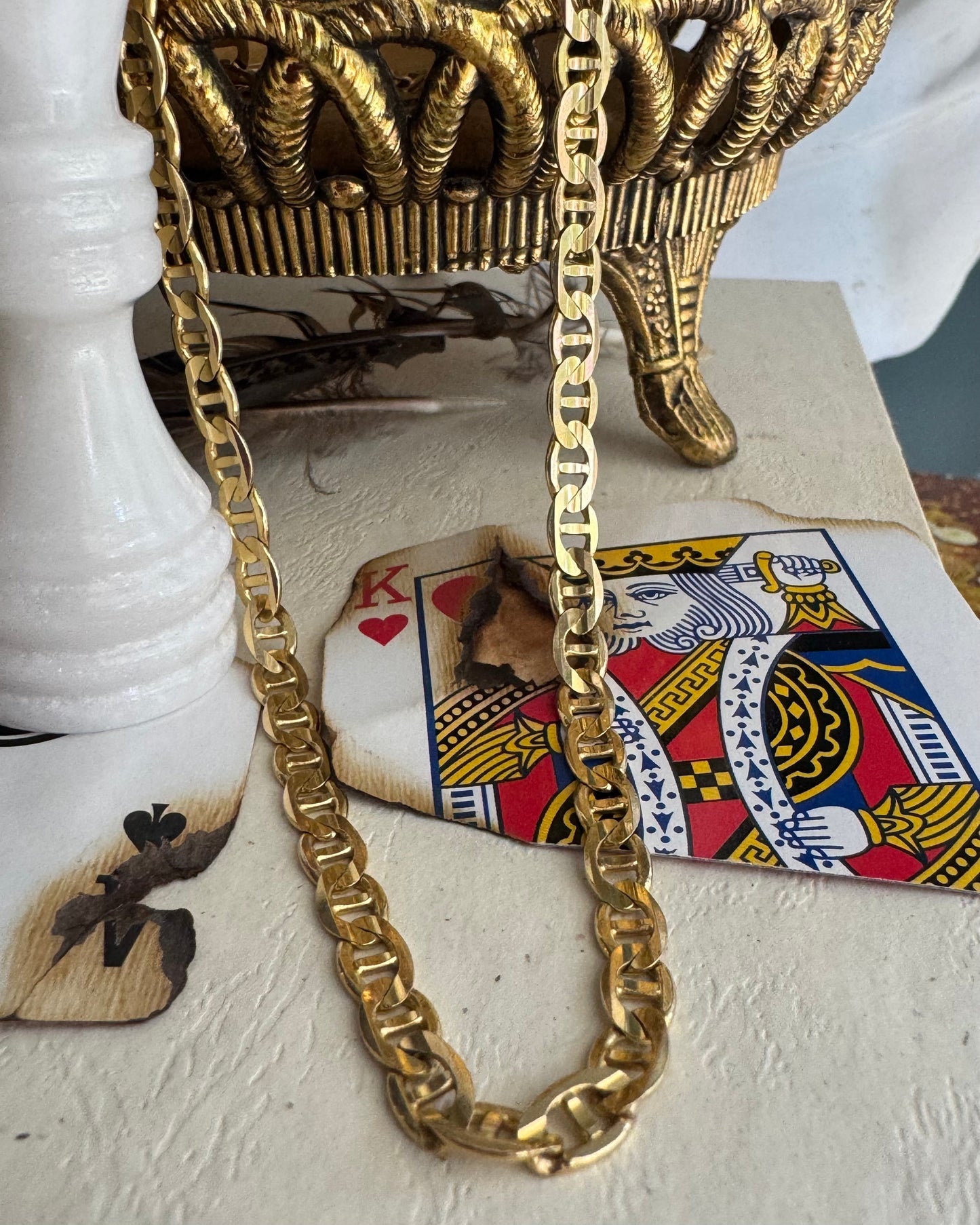 Vintage 14k Flat Mariner Chain