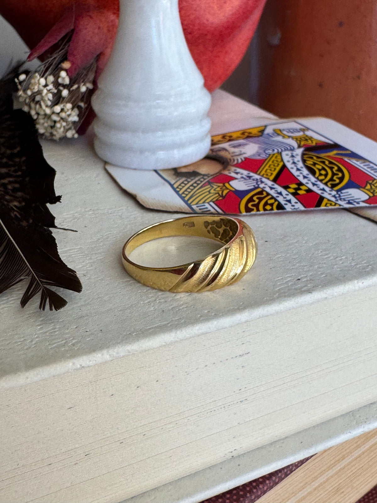 Estate 18k Shrimp Twist Ring