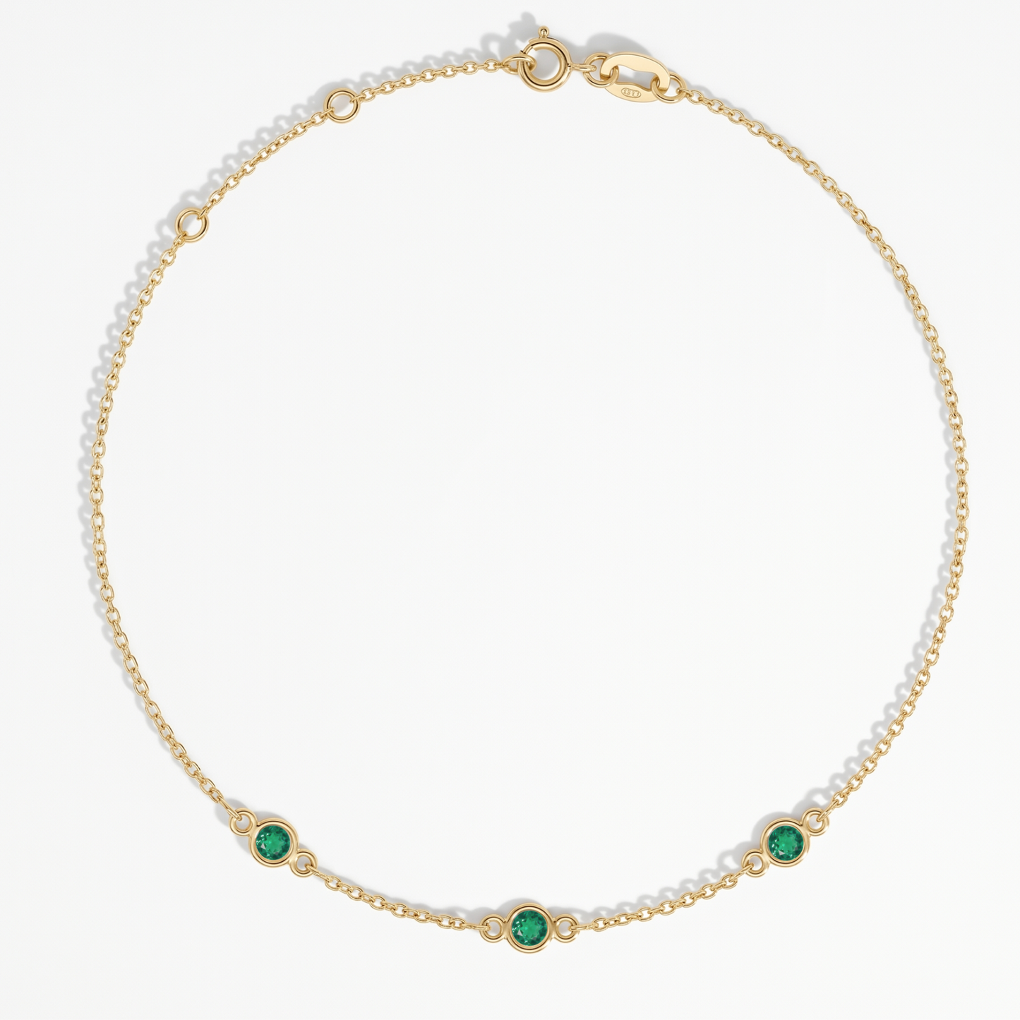 The Three Station Bracelet | Cable Chain