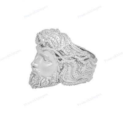 925 Sterling Silver VVS Moissanite Diamond Hip Hop Ring