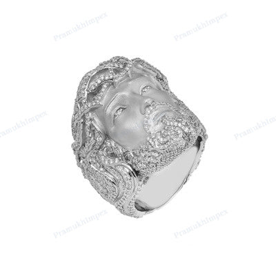 925 Sterling Silver VVS Moissanite Diamond Hip Hop Ring