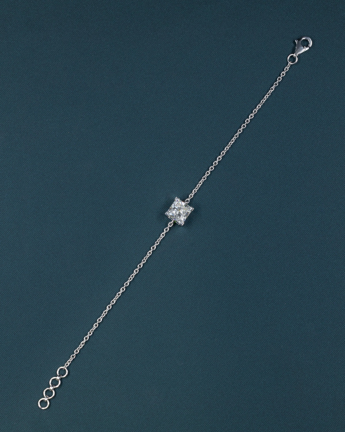 6.55 CTW Emerald Cut Lab-Grown Diamond Solitaire Bracelet