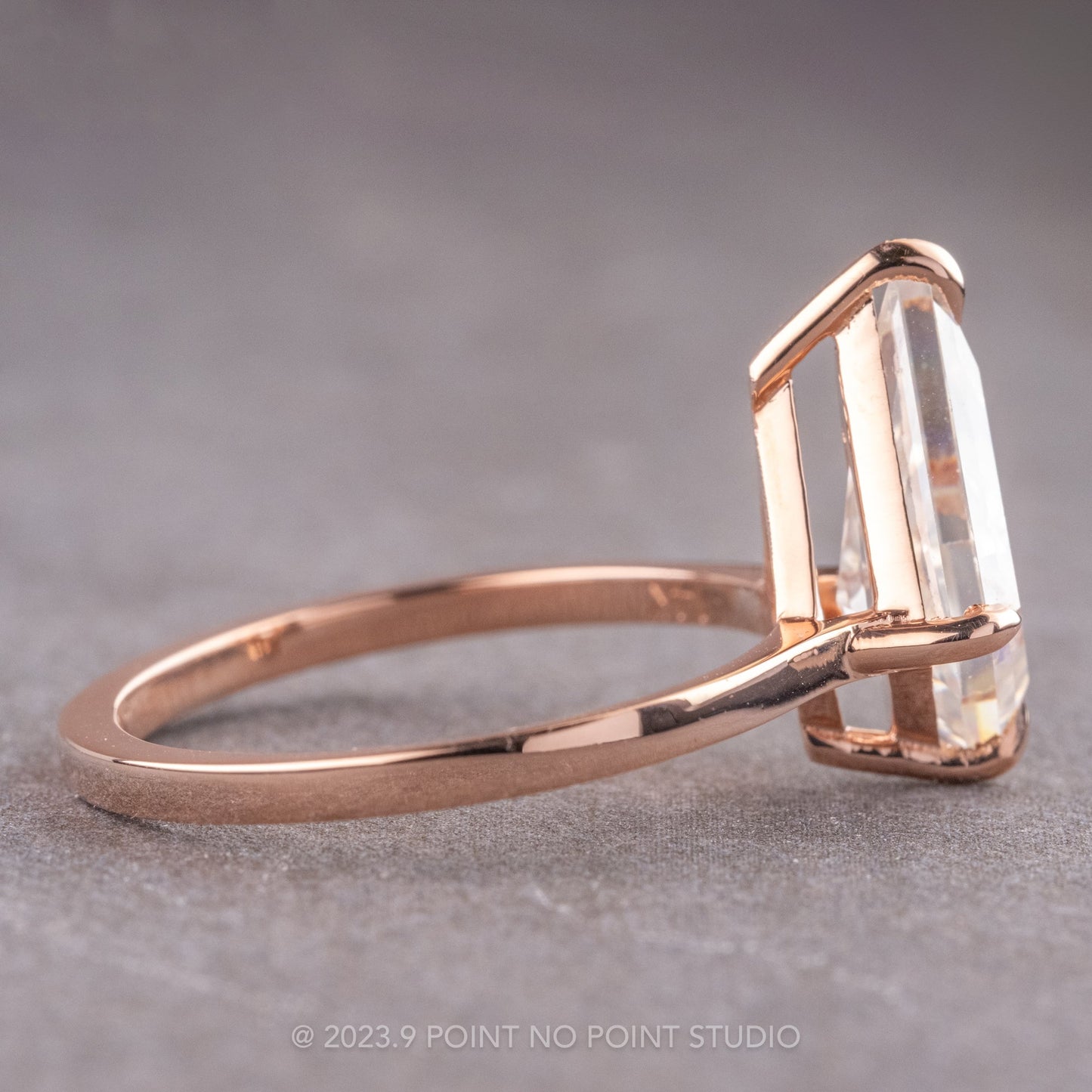 Kite Moissanite Engagement Ring, Lark Setting