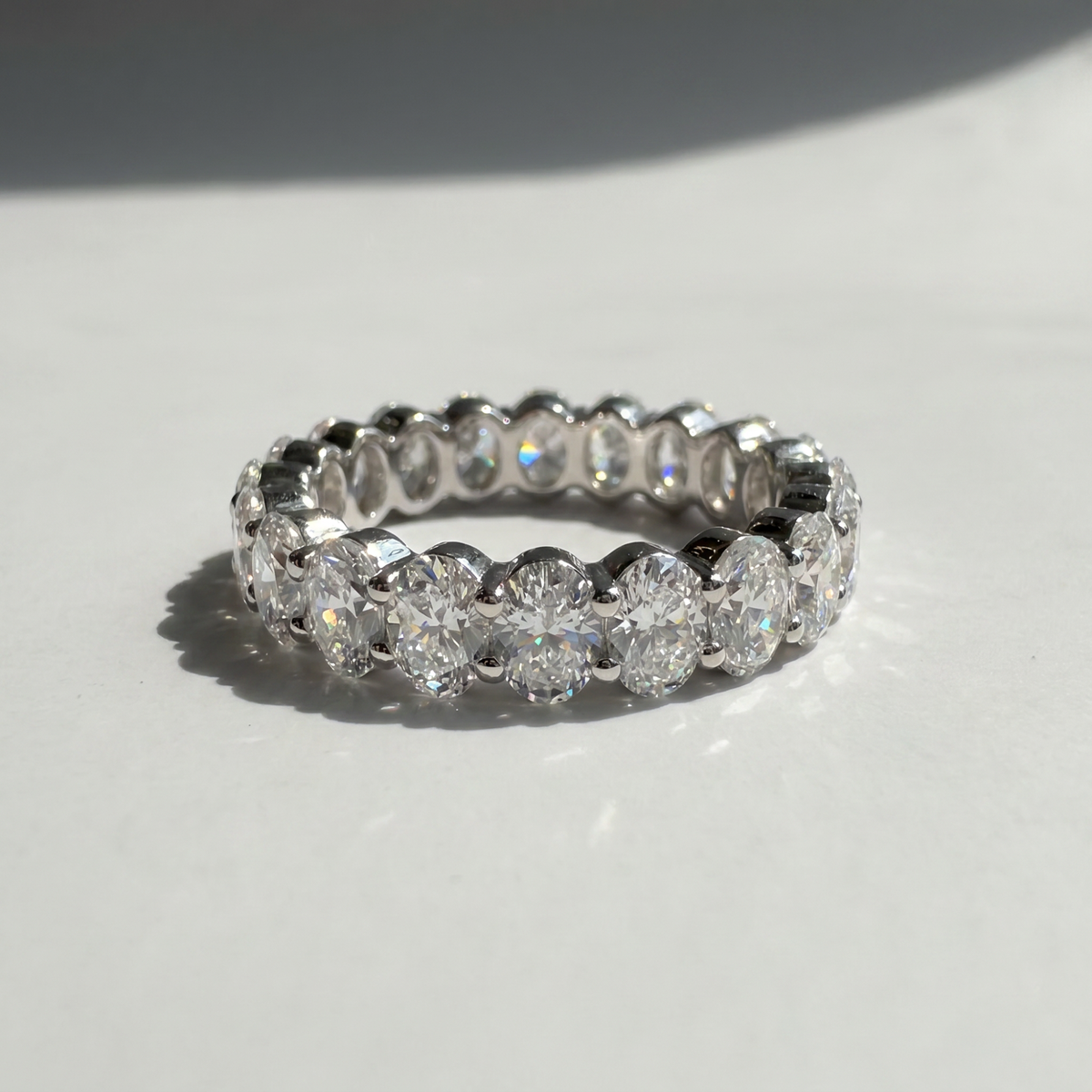 2.19 CTW Oval Eternity Band | 14K White Gold