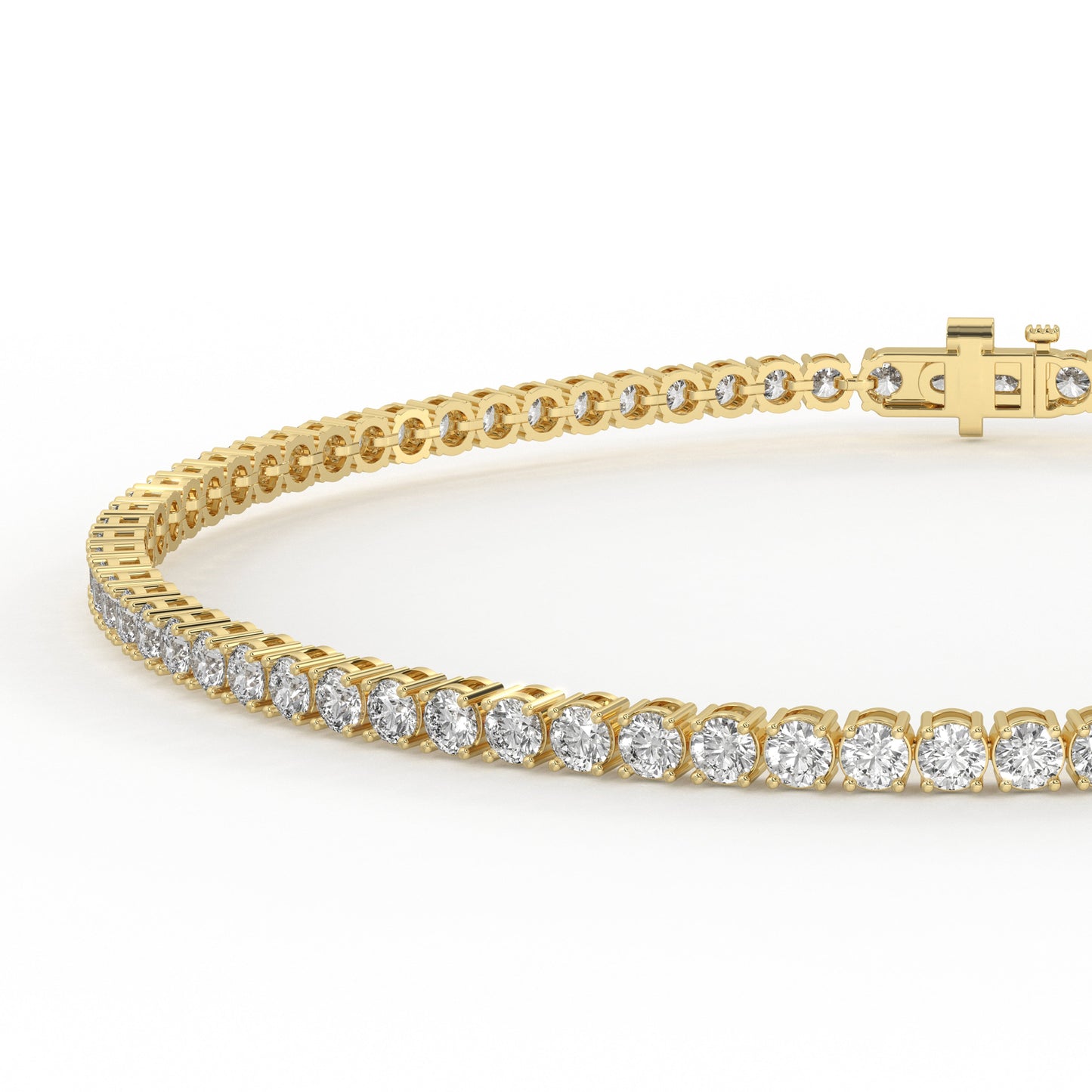 2 Carat Diamond Tennis Bracelet for Women in 14K Yellow Gold