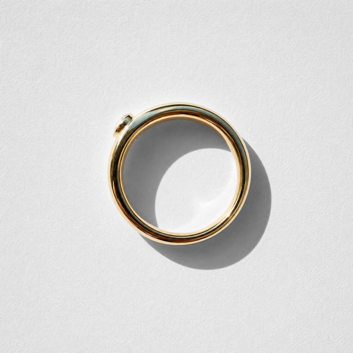 Bezel Set Round Diamond Men's Band