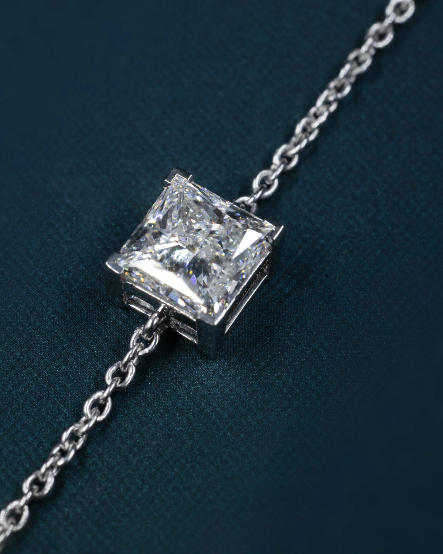 6.55 CTW Emerald Cut Lab-Grown Diamond Solitaire Bracelet