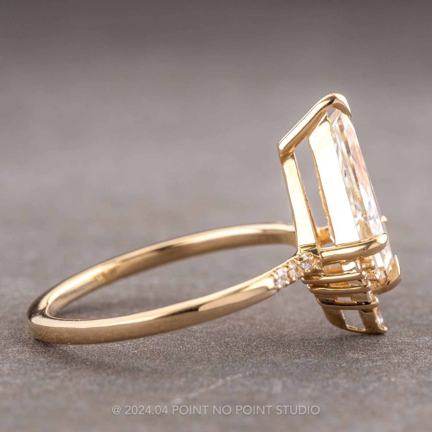 Kite Moissanite Engagement Ring, Avaline Setting