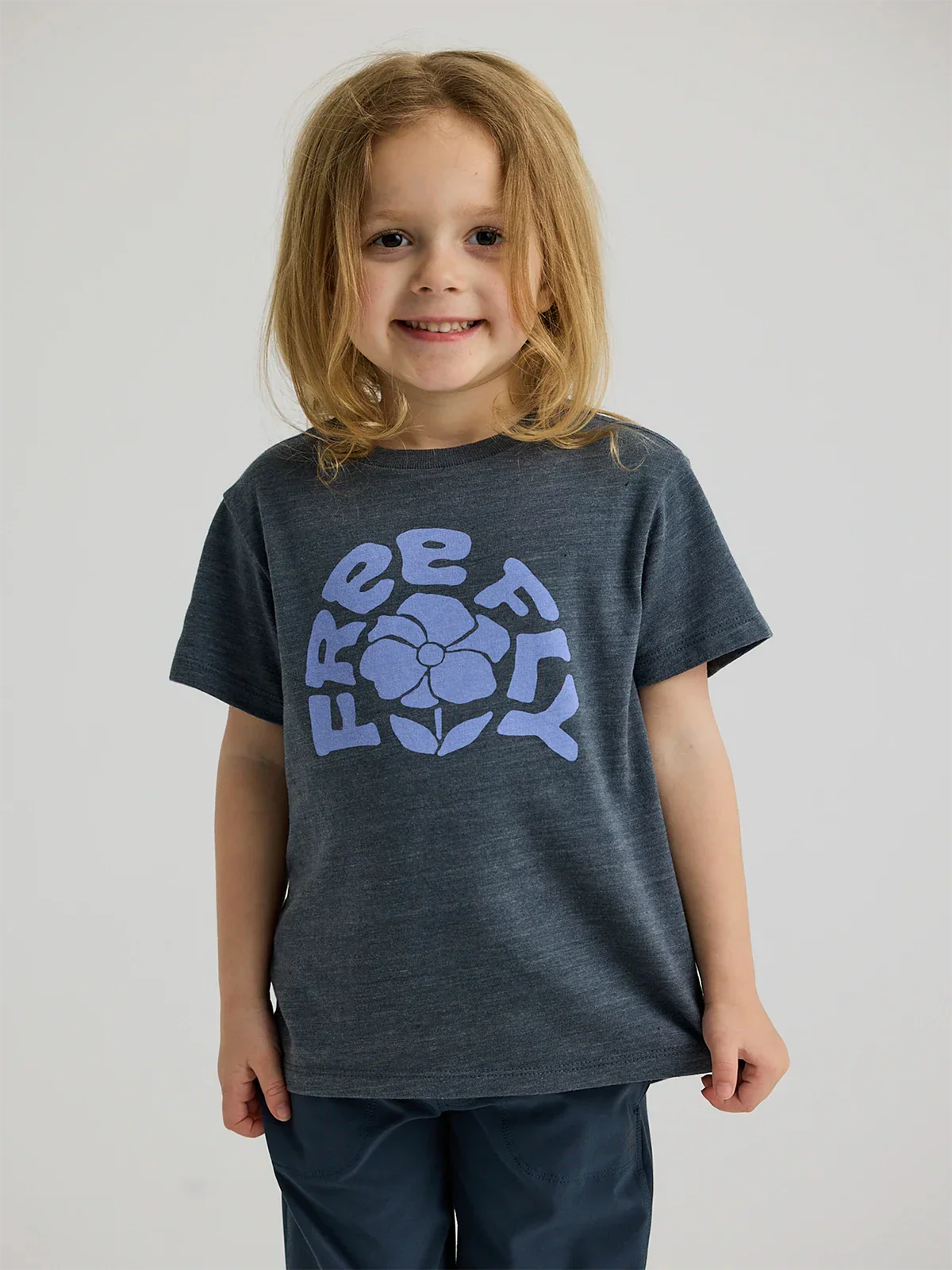 Toddler Poppy Tee - Heather Black Sand