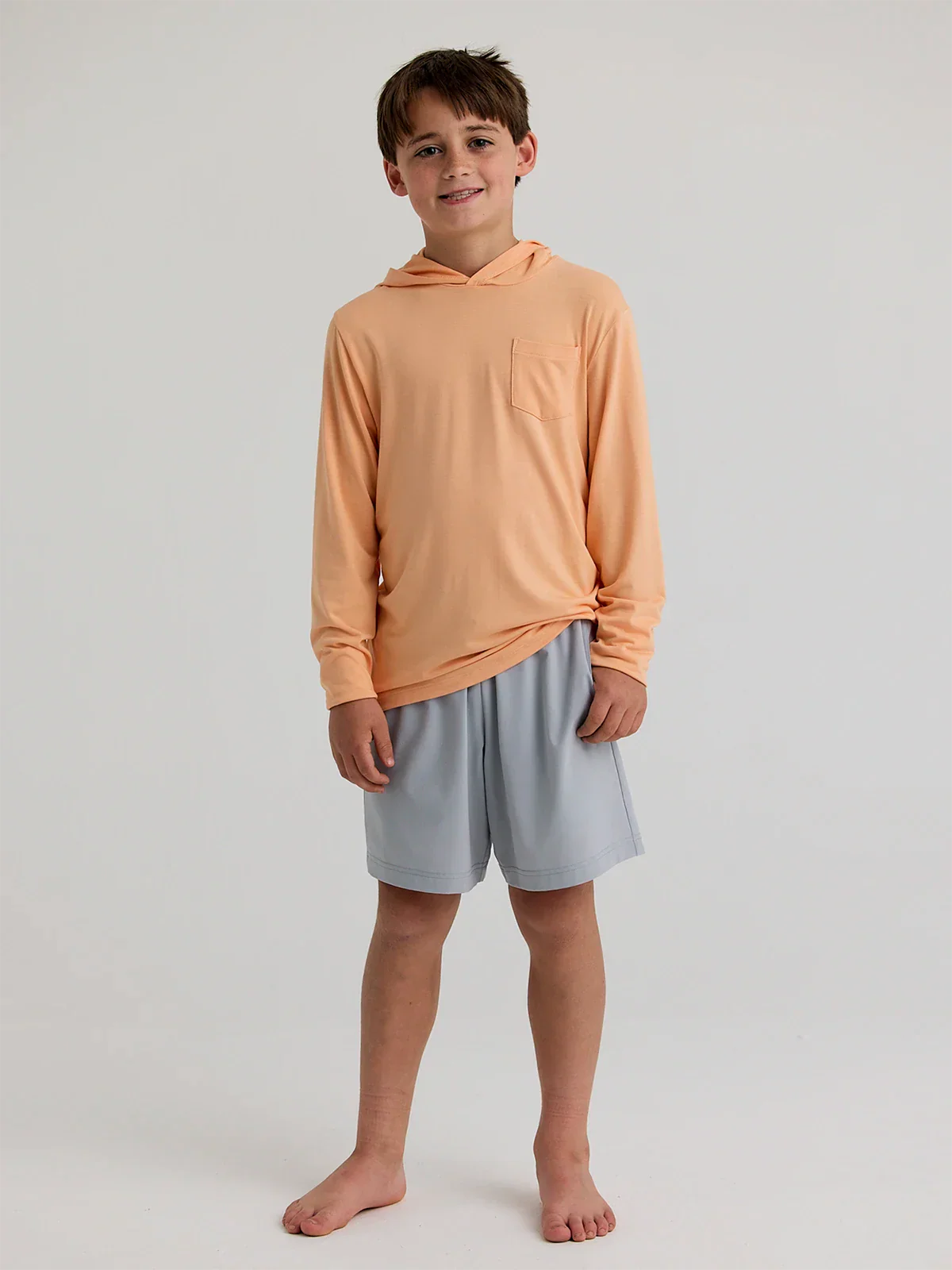 Youth Bamboo Shade Hoodie - Tropic Orange