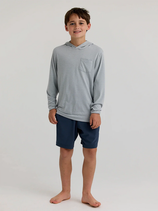 Youth Bamboo Shade Hoodie - Heather Aspen Grey