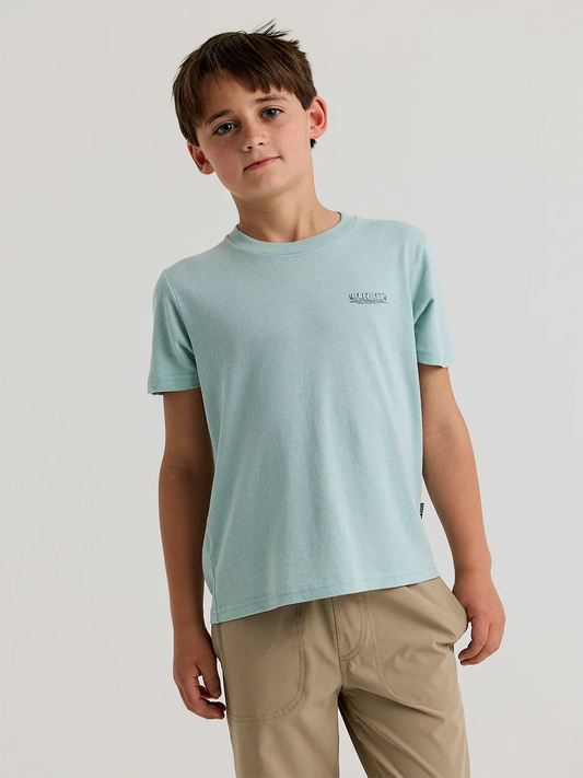 Youth Lazy Tides Tee - Heather Ocean Mist