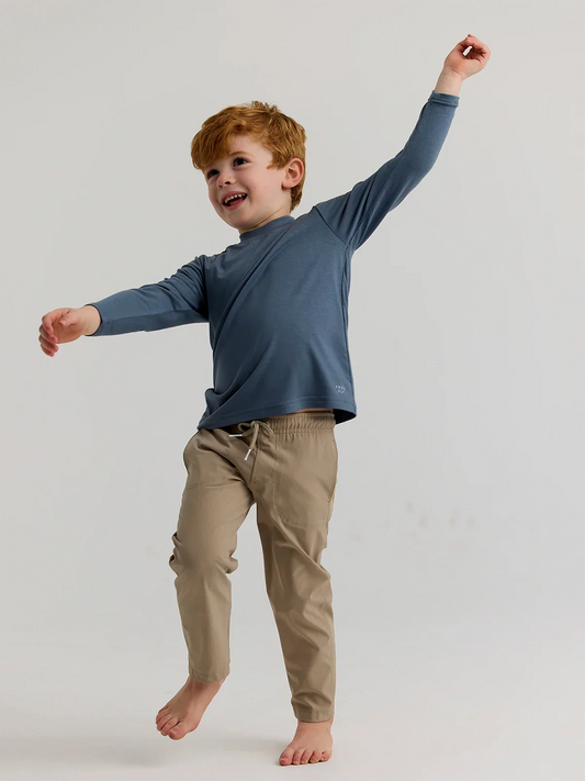Toddler Bamboo Shade Long Sleeve - Slate Blue