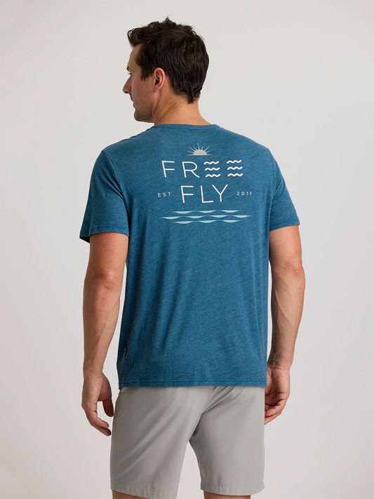Salt & Sun Pocket Tee - Heather Legion Blue
