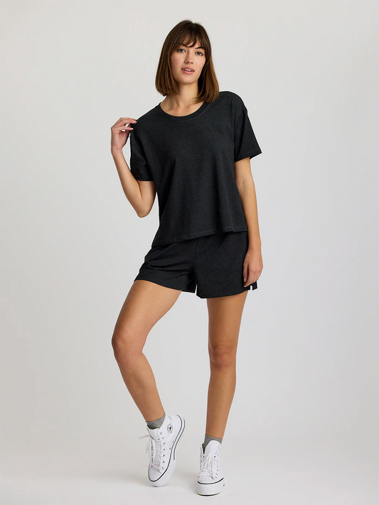 Women's Bamboo Flex Sunday Tee - Heather Black
