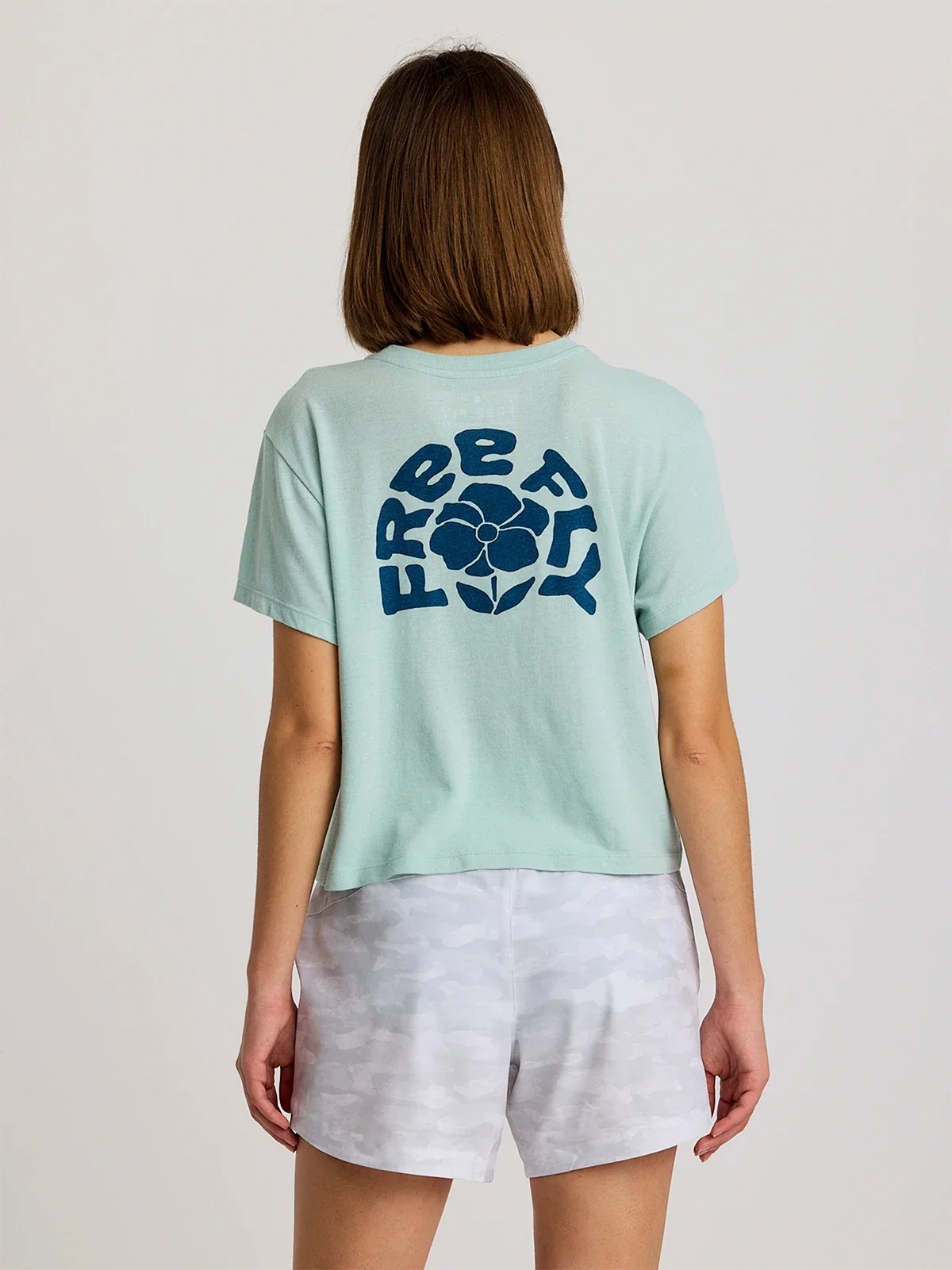 Women's Poppy Tee - Heather Ocean Mist
