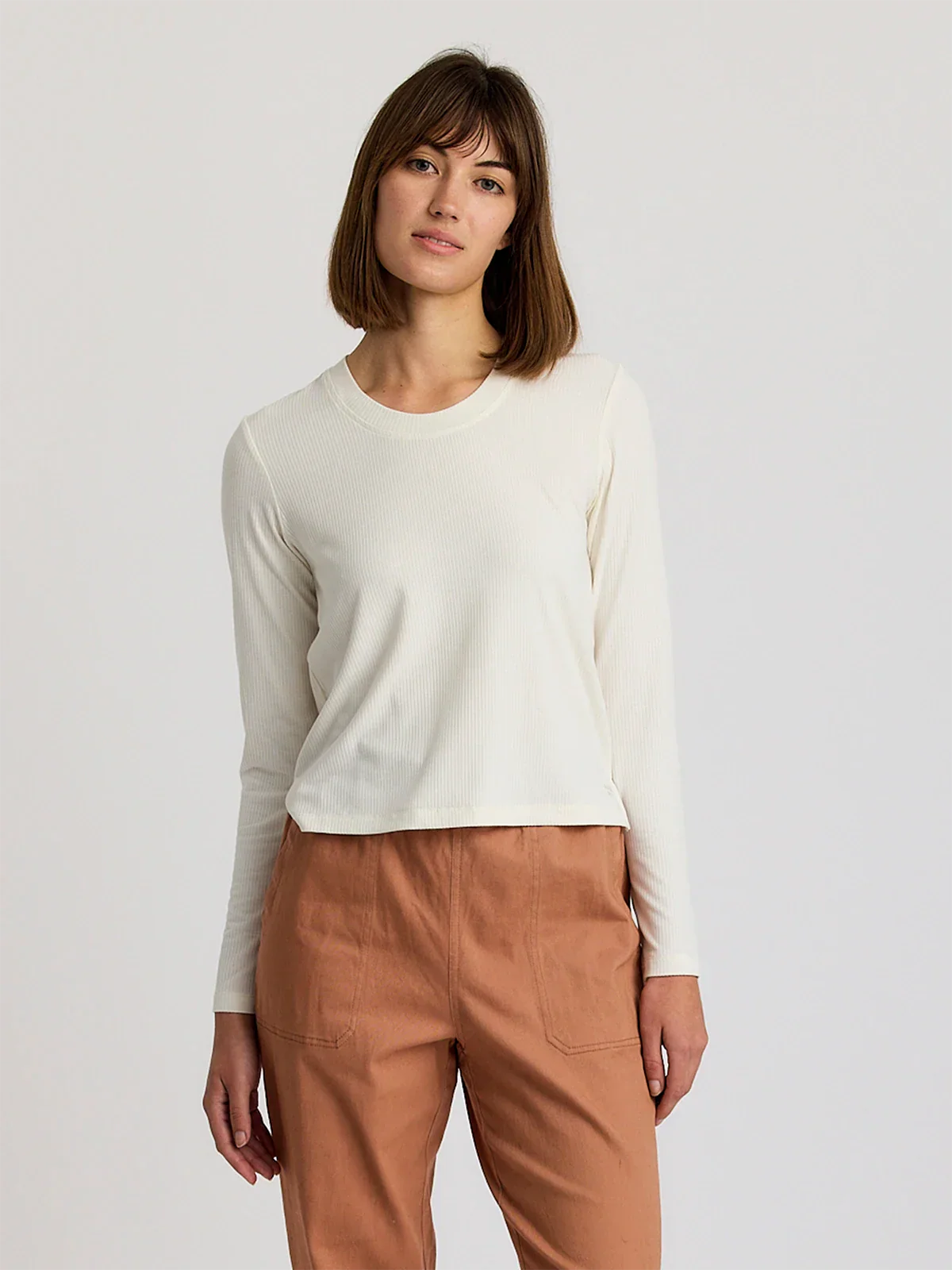 Women's Ribbed Bamboo Long Sleeve - Sea Salt