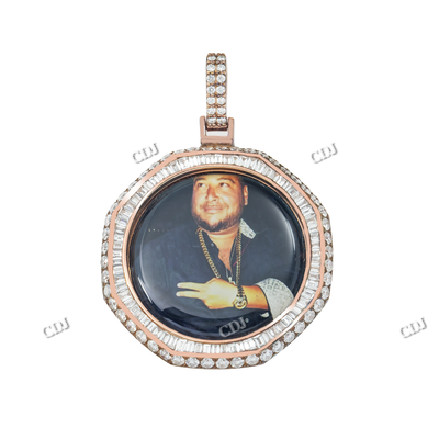 Moissanite 925 Silver Memory Hip Hop Pendant