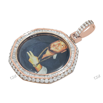 Moissanite 925 Silver Memory Hip Hop Pendant