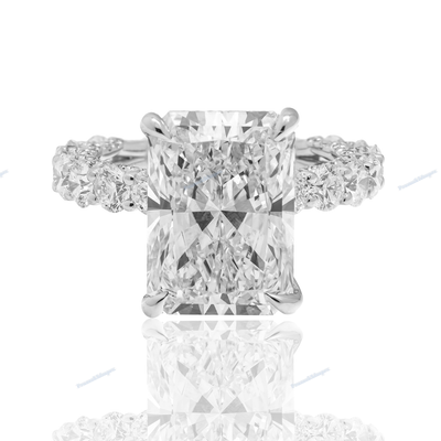 Moissanite Silver Engagement Proposal Ring for Women