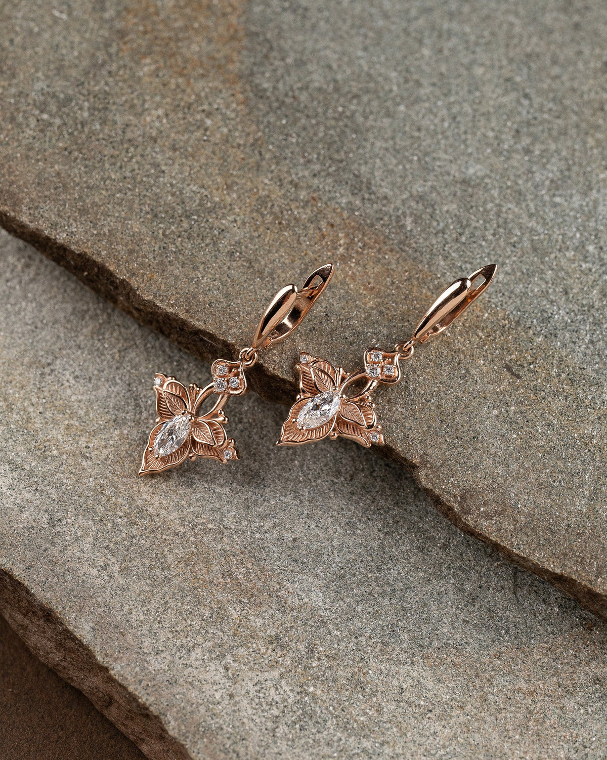 Orchid earrings