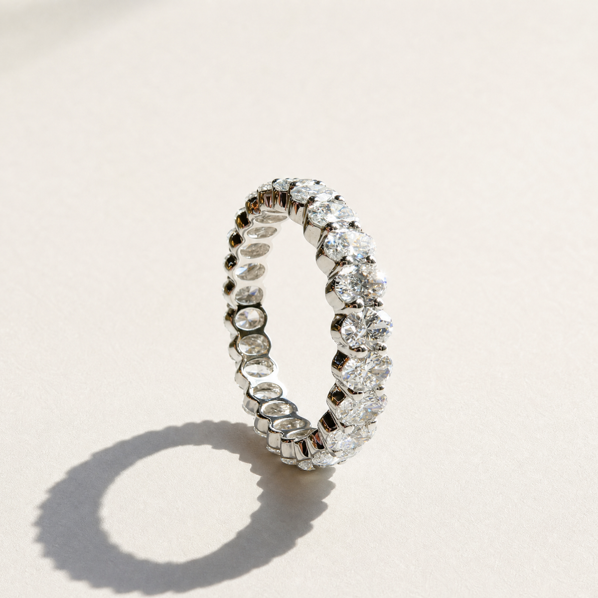 2.19 CTW Oval Eternity Band | 14K White Gold