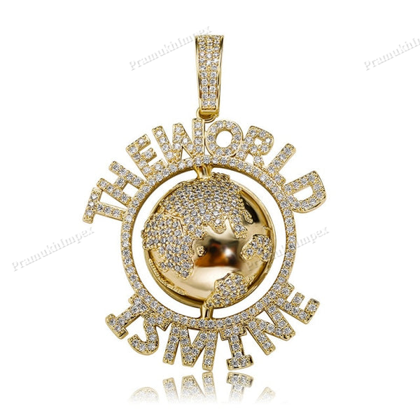 Iced Moissanite S925 Silver Gold Plated Round Pendant