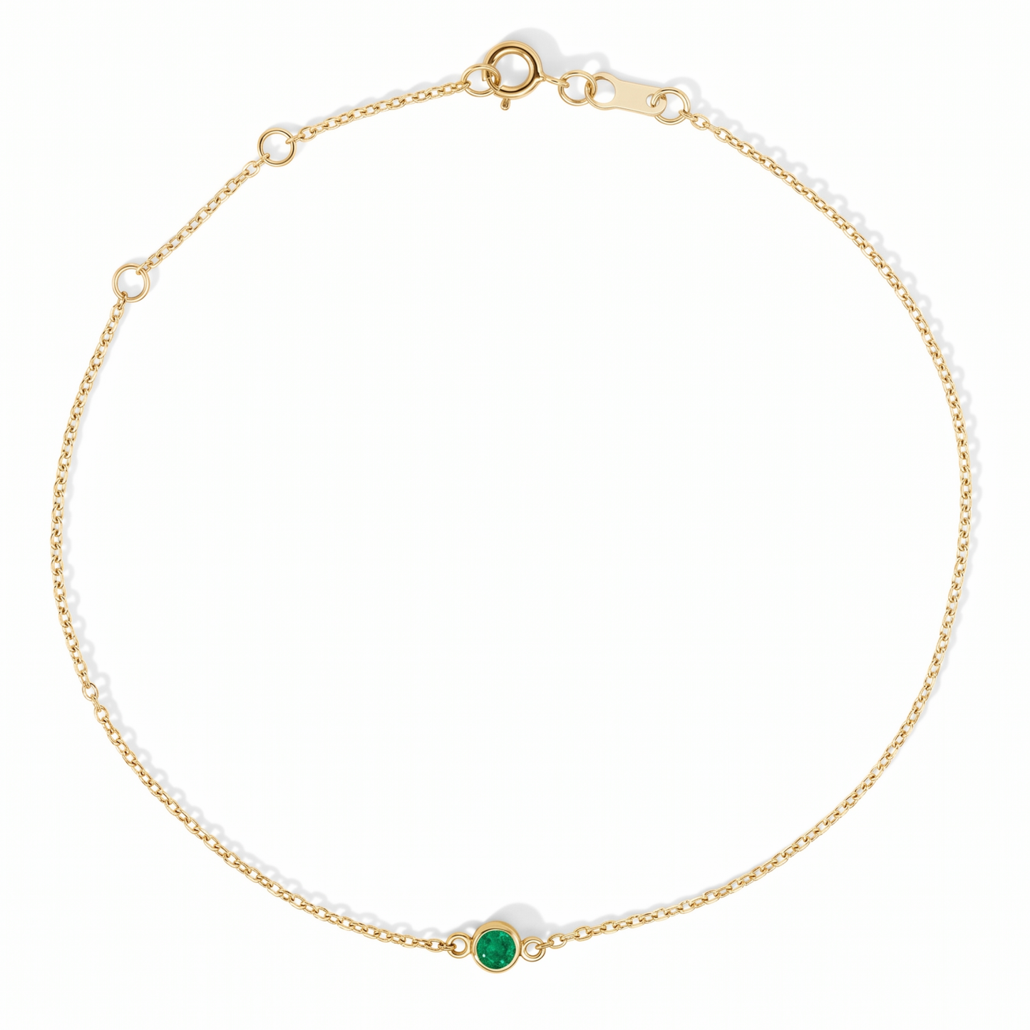 The Sol Bracelet | Lab-Grown Emerald | Cable Chain