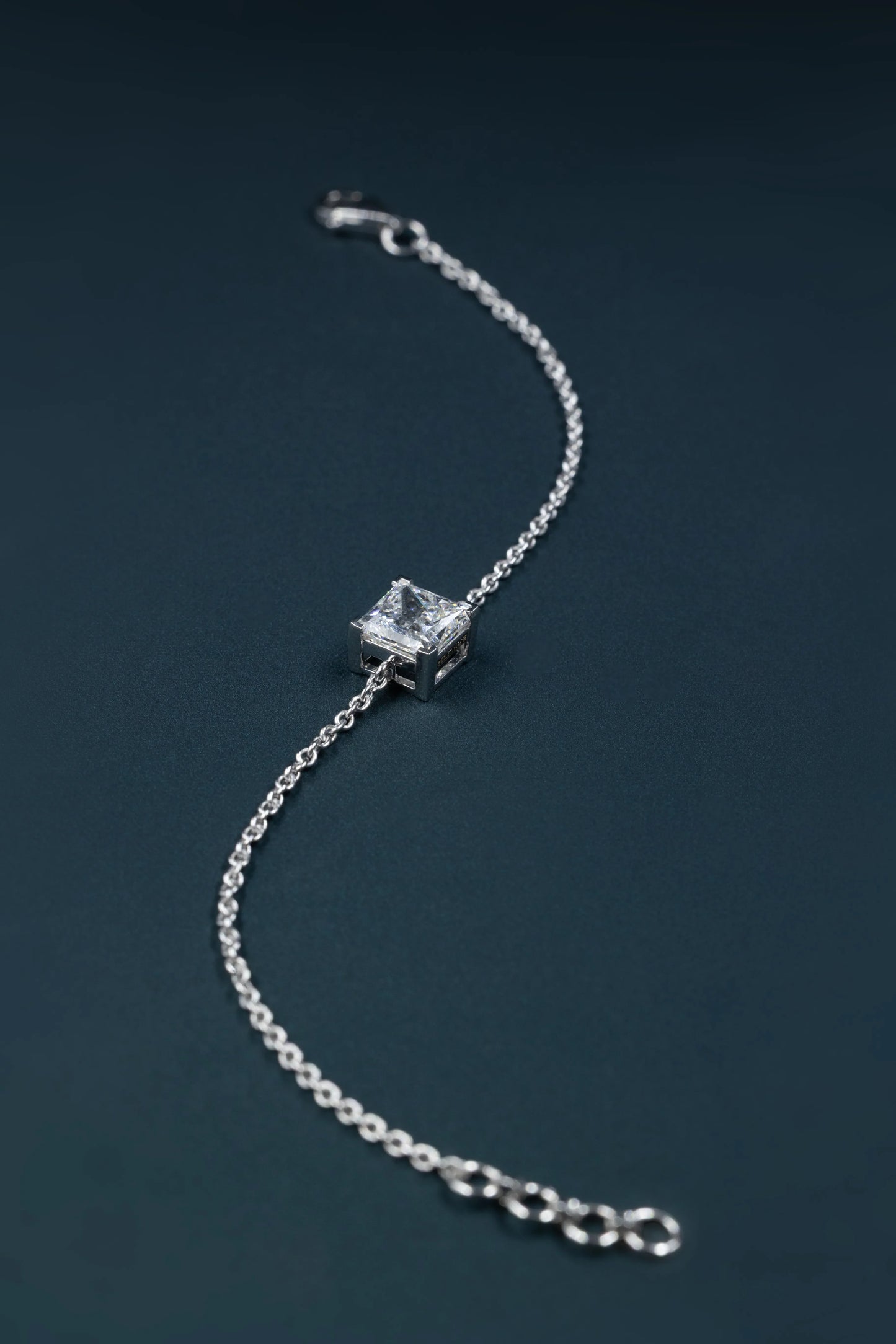 6.55 CTW Emerald Cut Lab-Grown Diamond Solitaire Bracelet