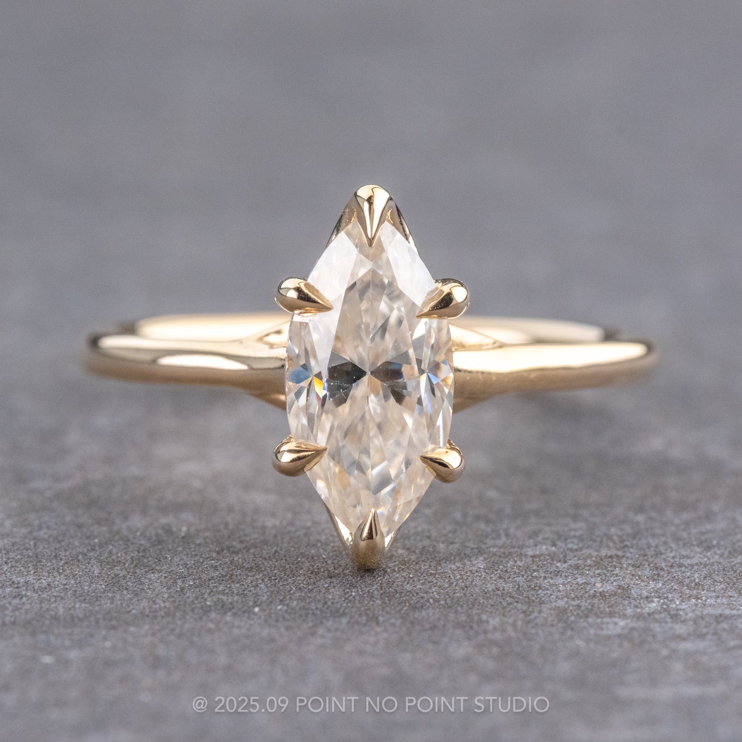 1.58 Carat Marquise Moissanite Engagement Ring, Madeline Setting