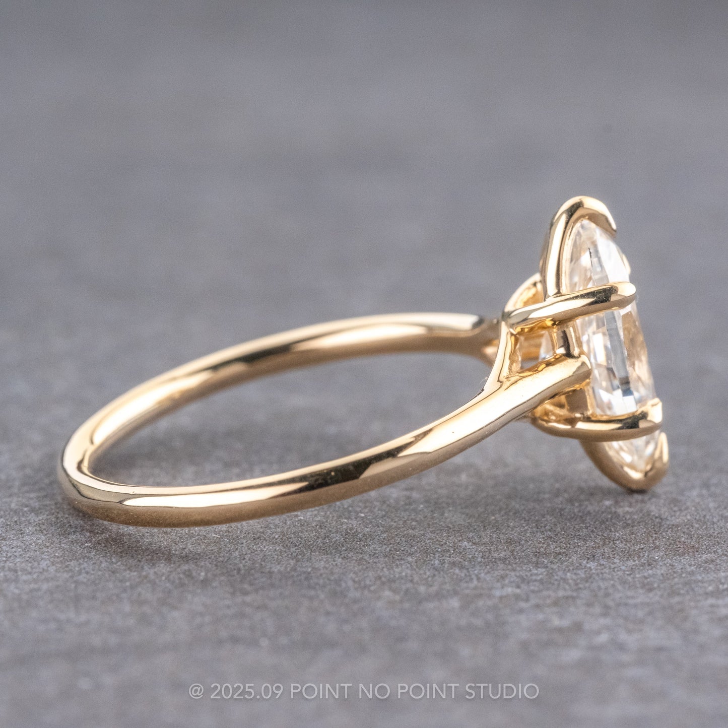 1.58 Carat Marquise Moissanite Engagement Ring, Madeline Setting