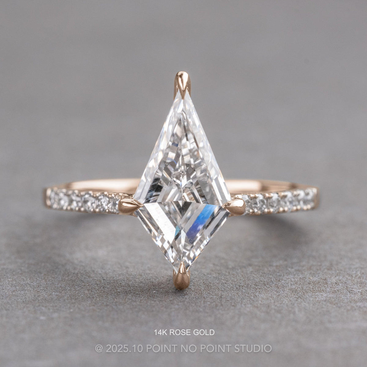 Kite Moissanite Engagement Ring, Lulu Setting