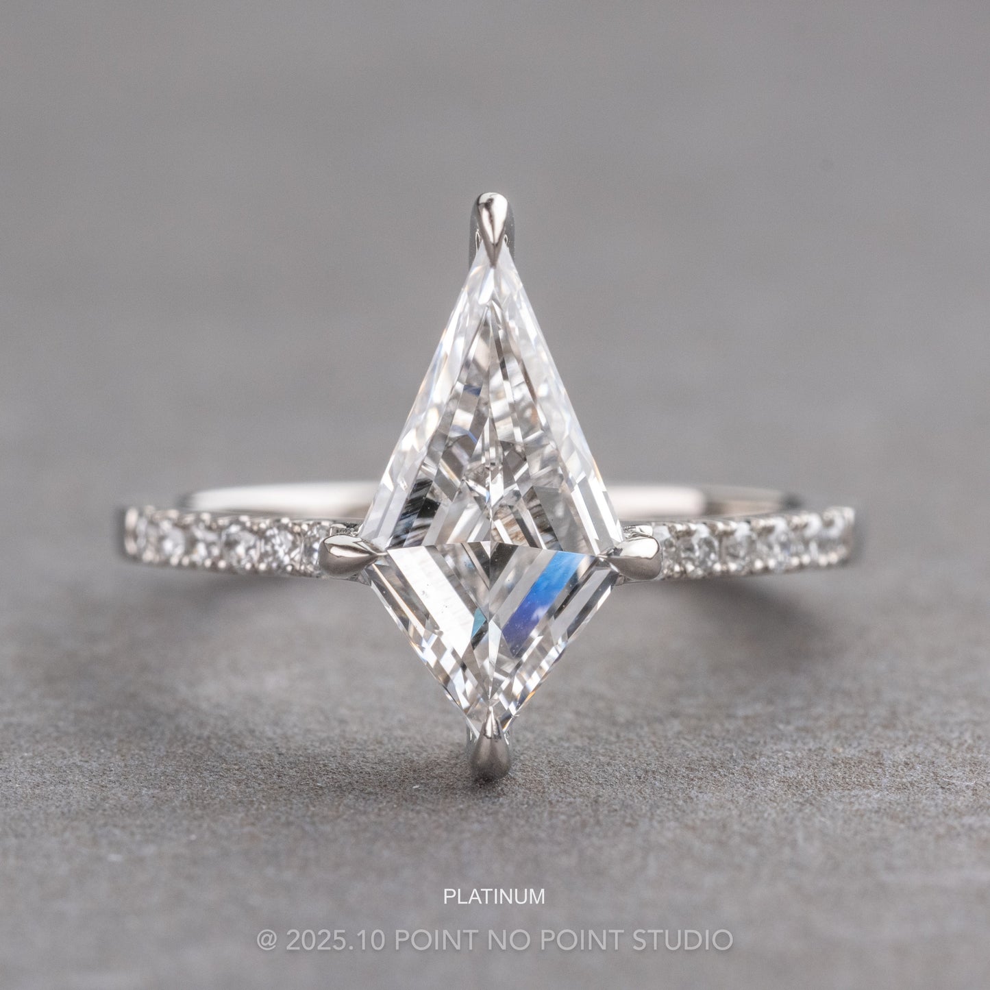 Kite Moissanite Engagement Ring, Lulu Setting