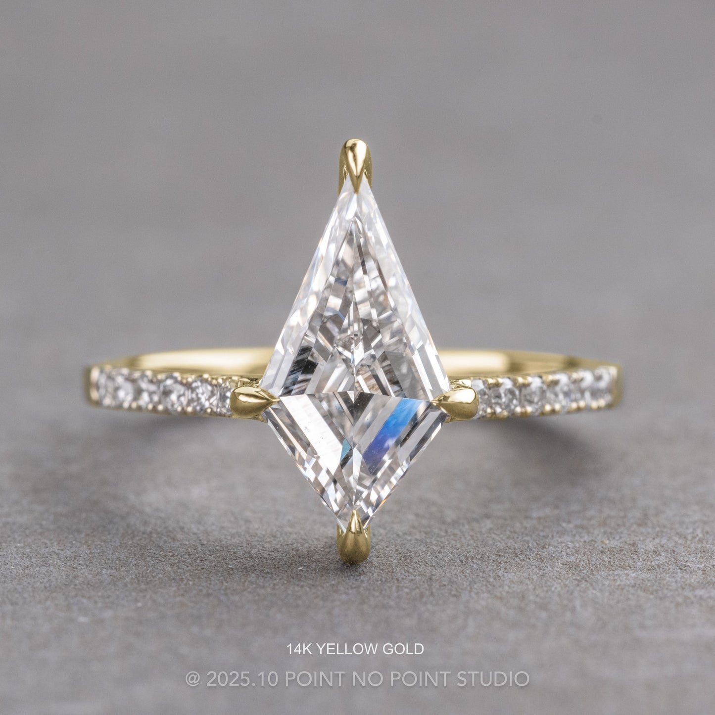 Kite Moissanite Engagement Ring, Lulu Setting