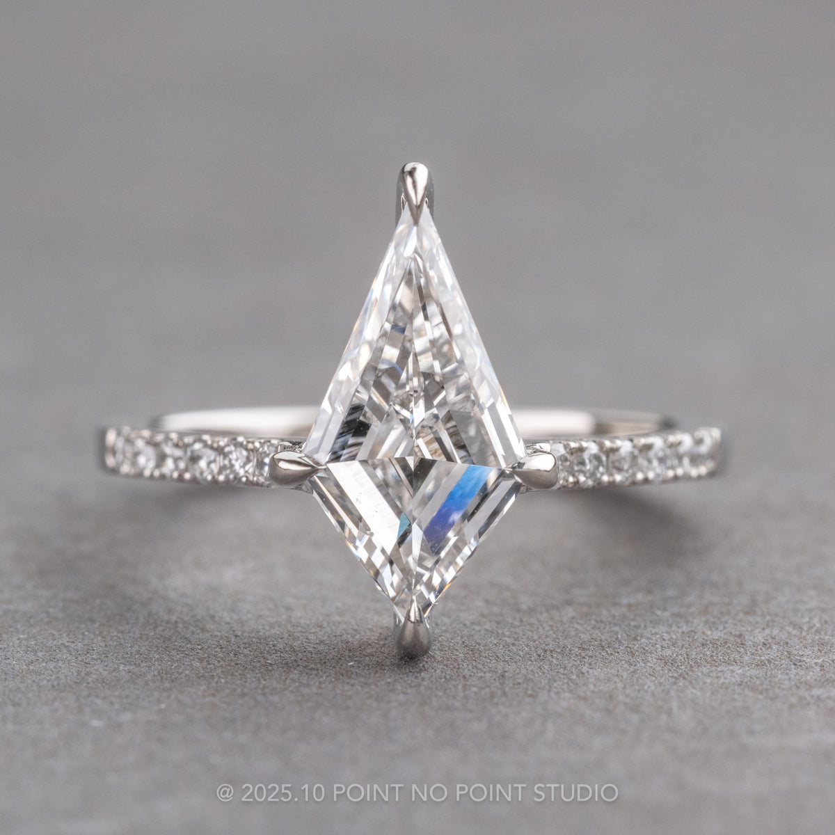 Kite Moissanite Engagement Ring, Lulu Setting