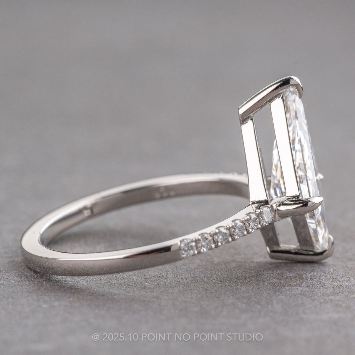 Kite Moissanite Engagement Ring, Lulu Setting