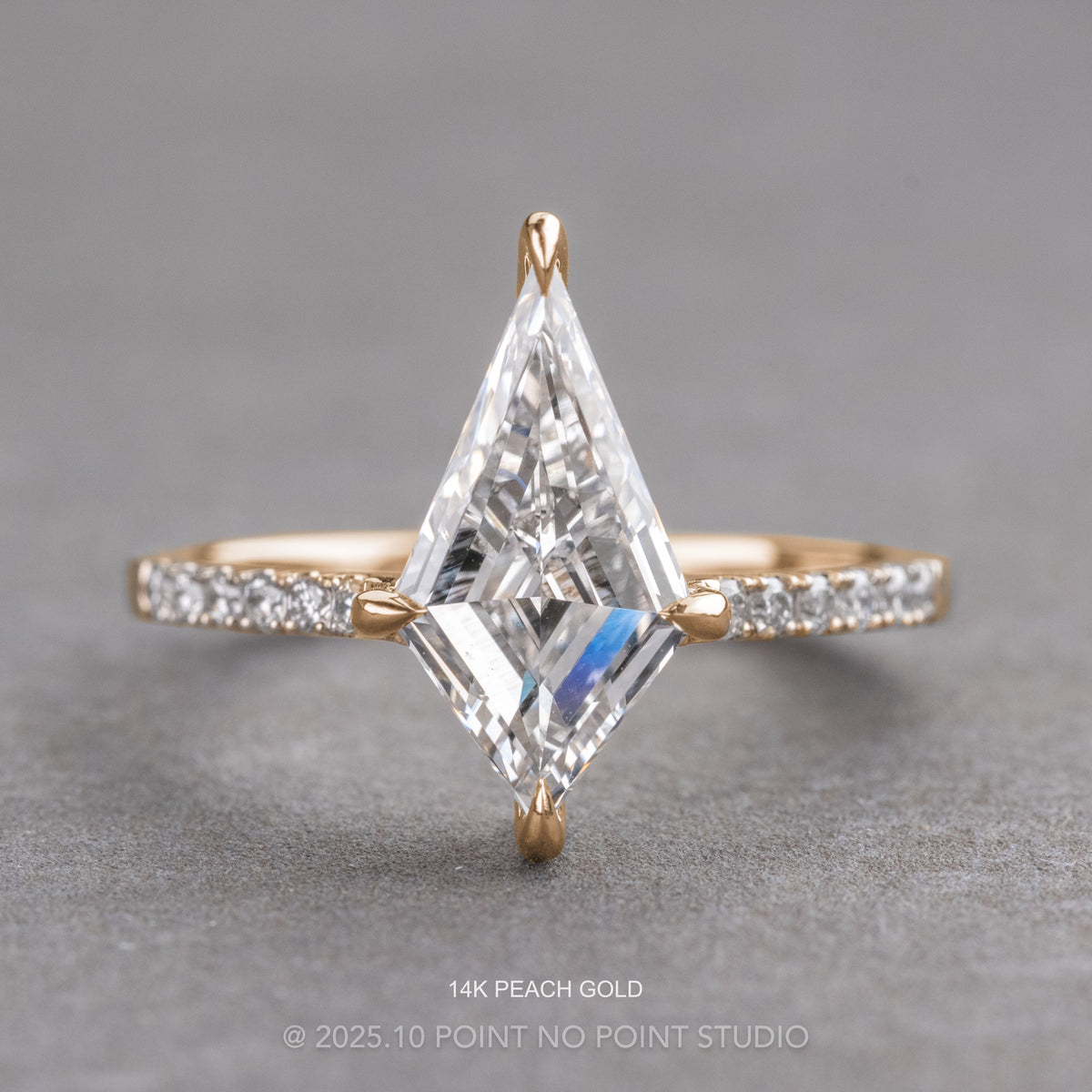 Kite Moissanite Engagement Ring, Lulu Setting