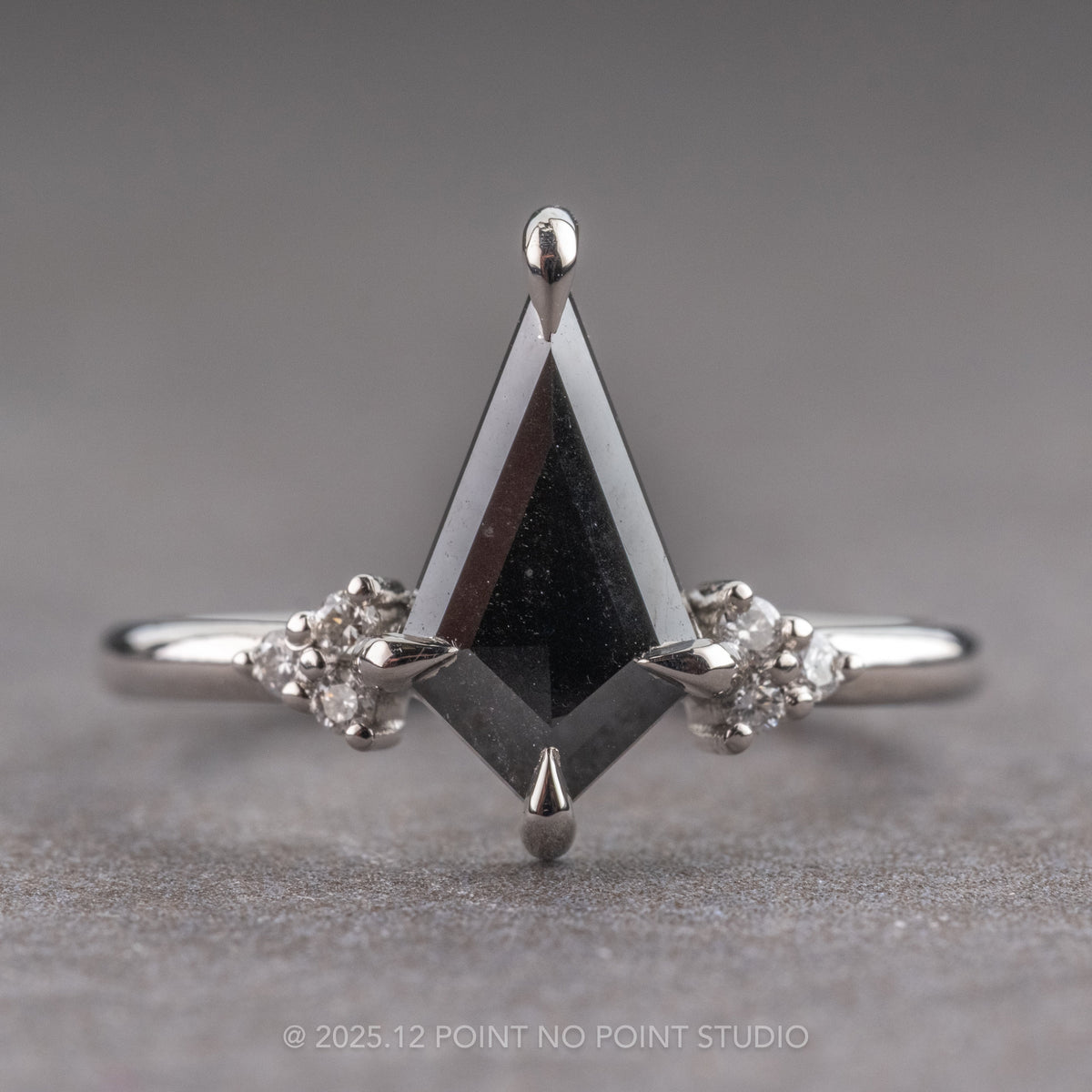 1.27 Carat Black Kite Diamond Engagement Ring, Quinn Setting