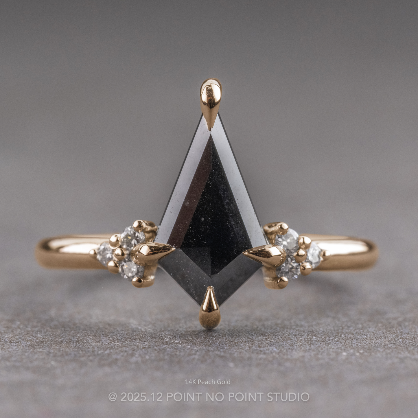 1.27 Carat Black Kite Diamond Engagement Ring, Quinn Setting
