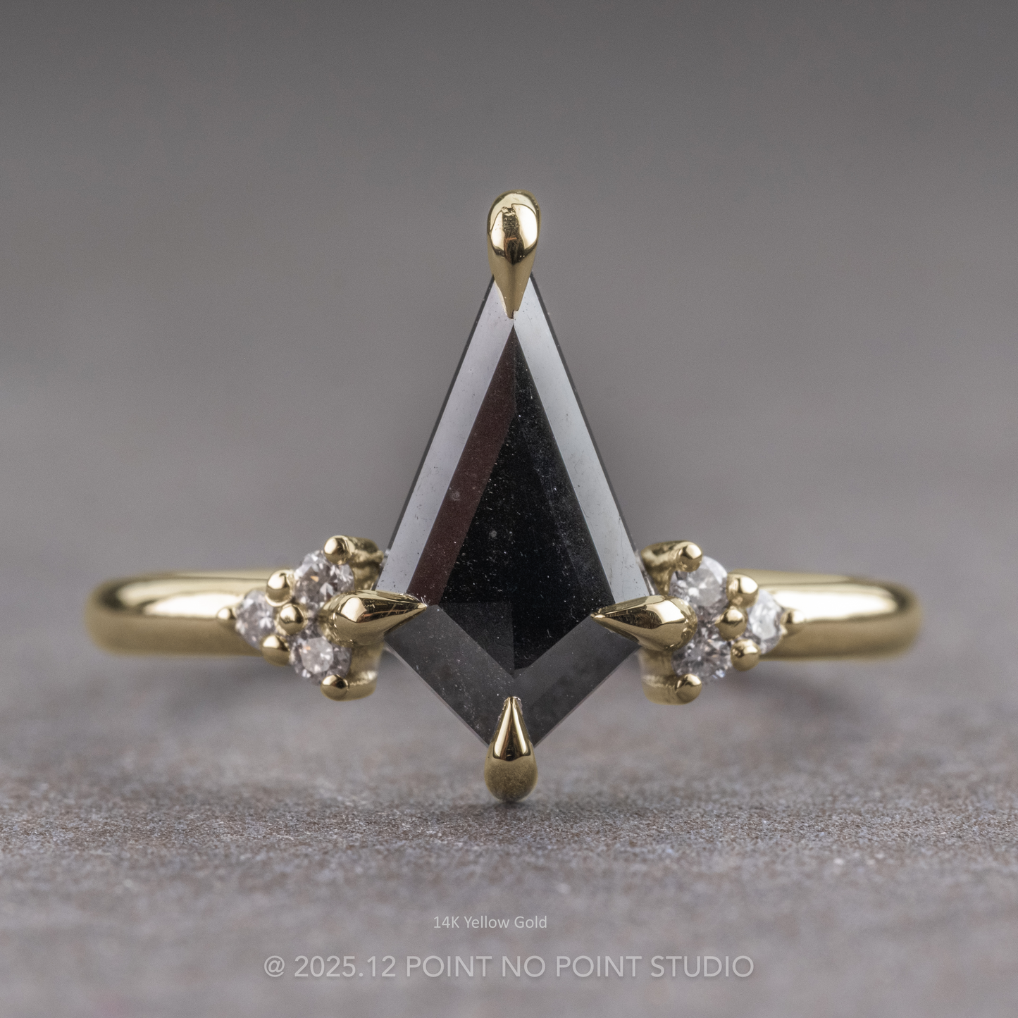 1.27 Carat Black Kite Diamond Engagement Ring, Quinn Setting