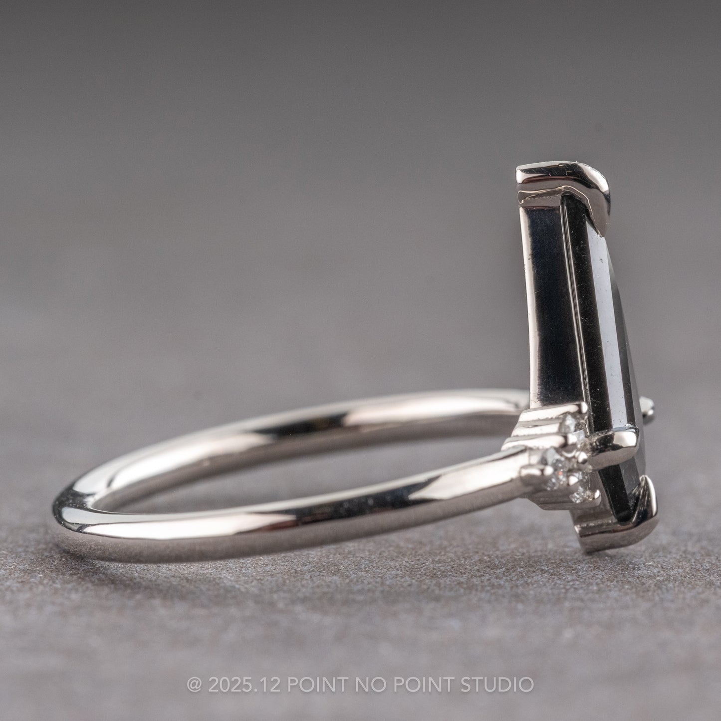 1.27 Carat Black Kite Diamond Engagement Ring, Quinn Setting