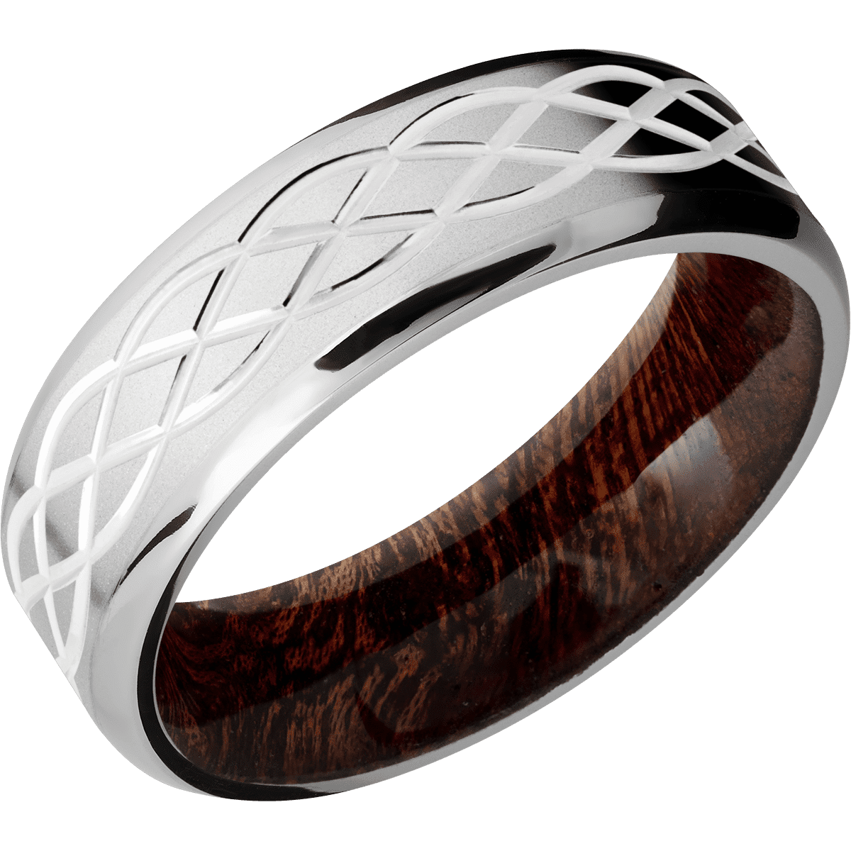 Cobalt Chrome + Bead , Polish Finish + Sapele