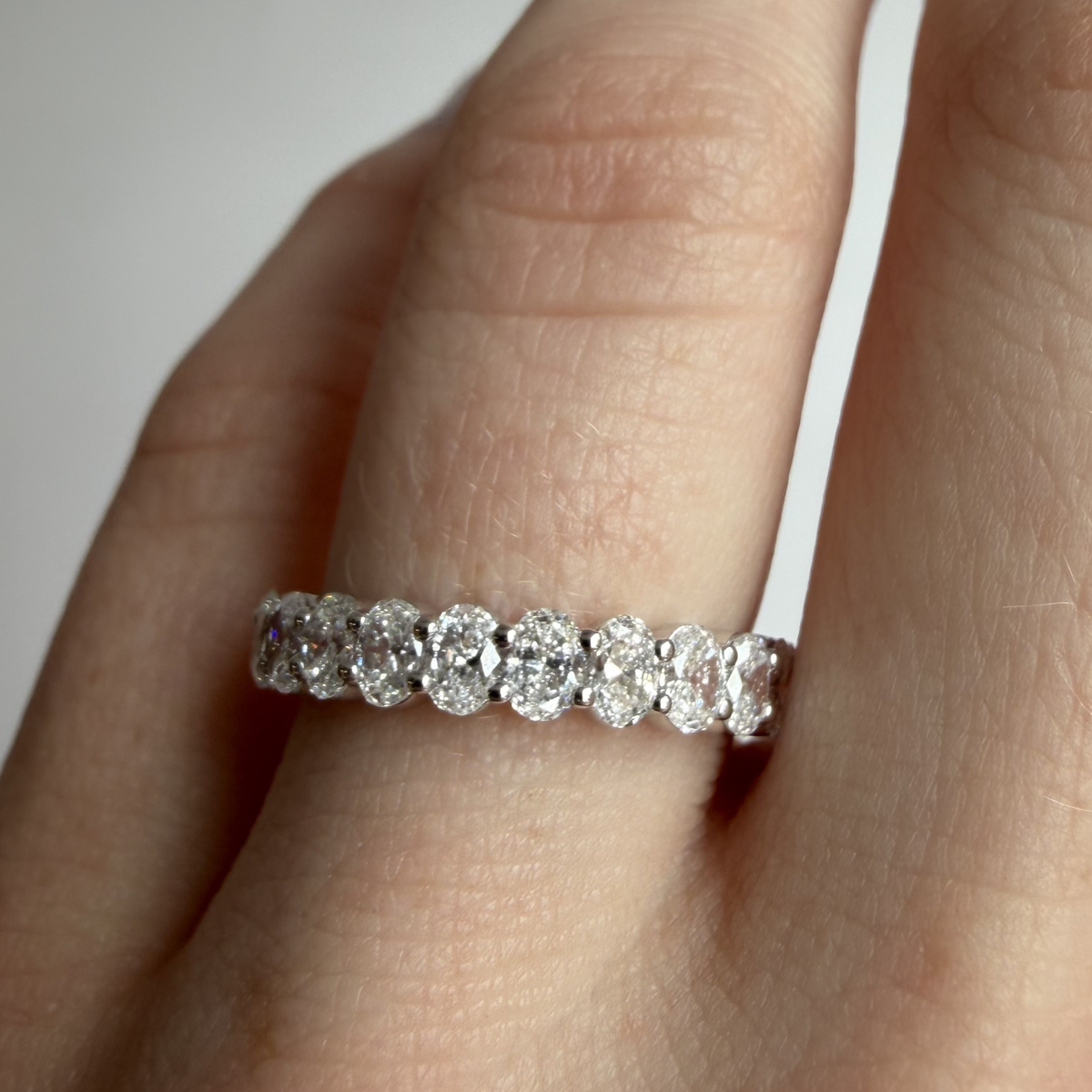 2.19 CTW Oval Eternity Band | 14K White Gold