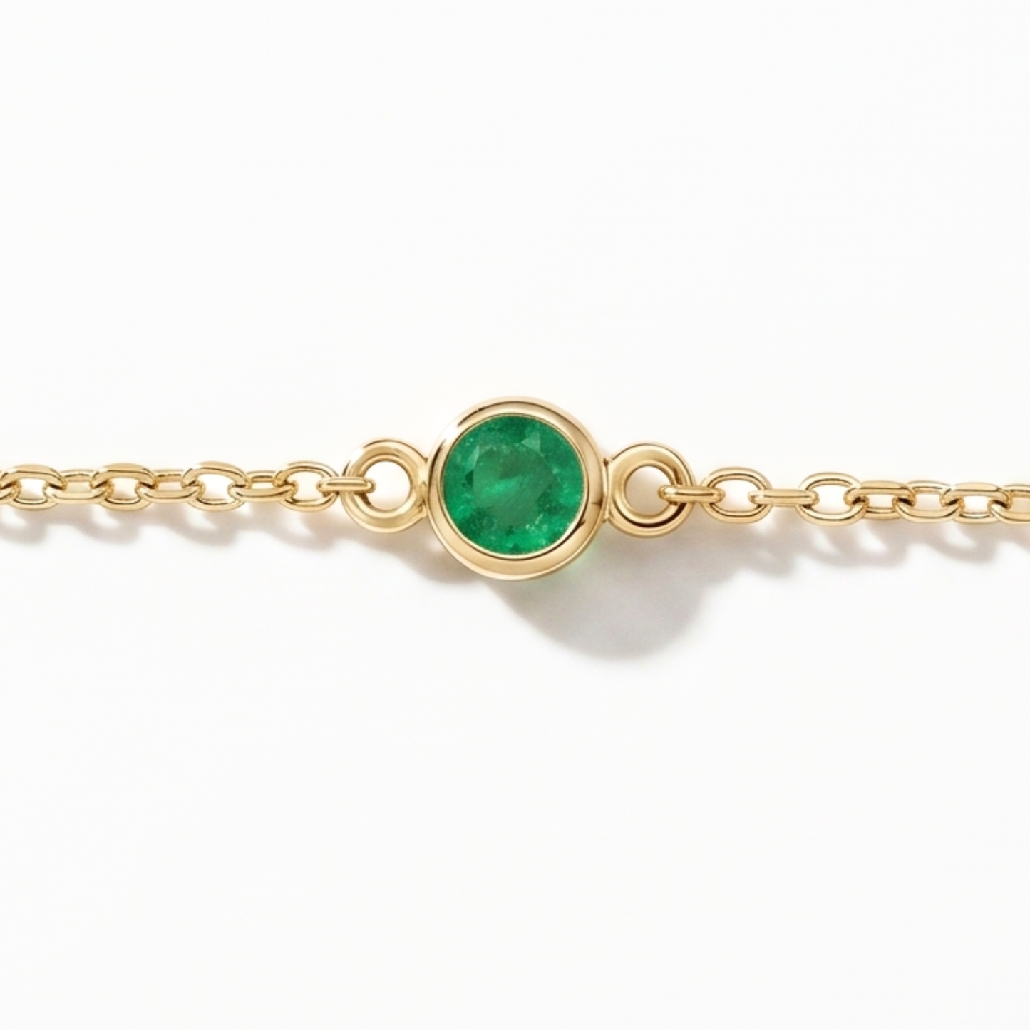 The Sol Bracelet | Lab-Grown Emerald | Cable Chain