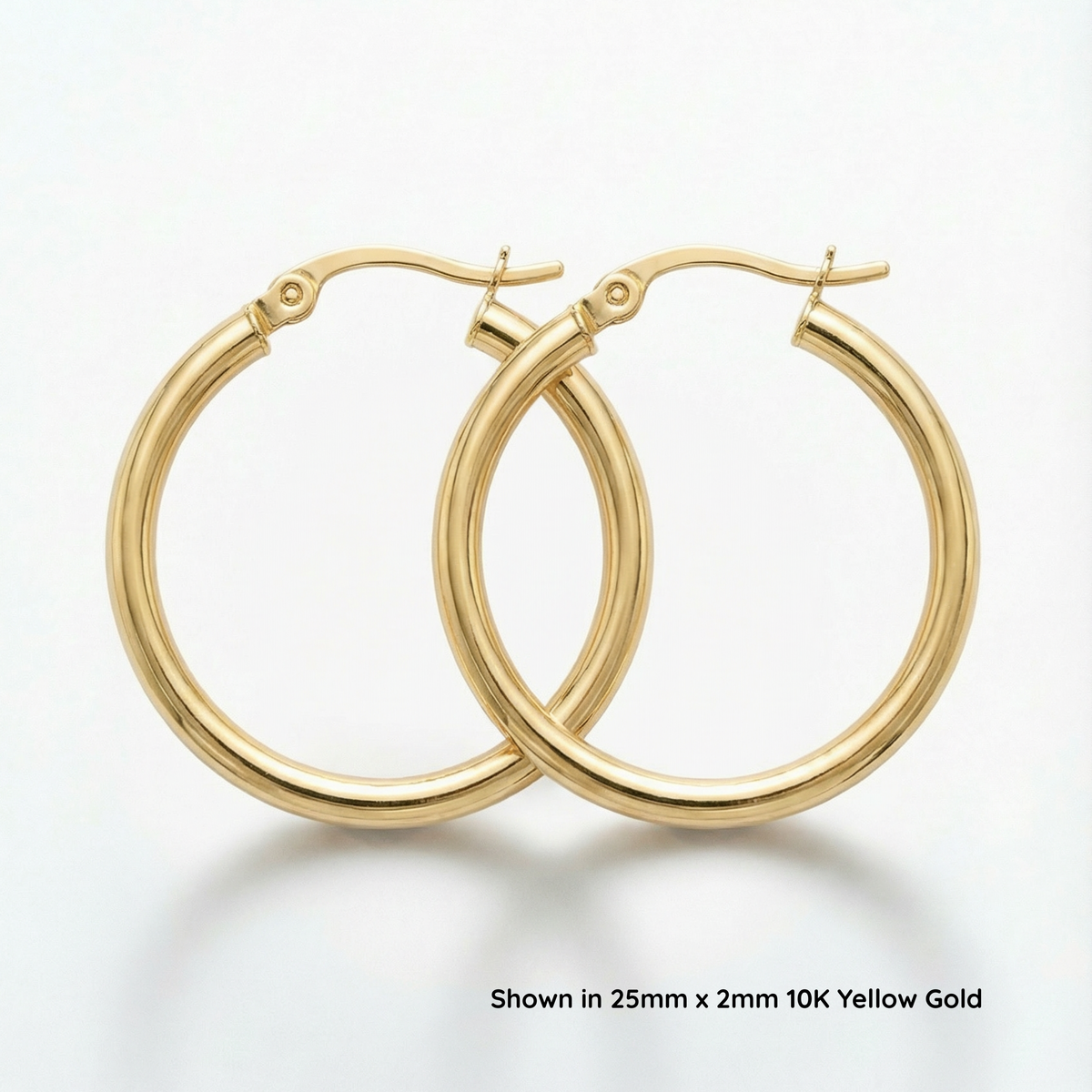 Statement Gold Hoop Earrings | 10K White & Yellow Gold