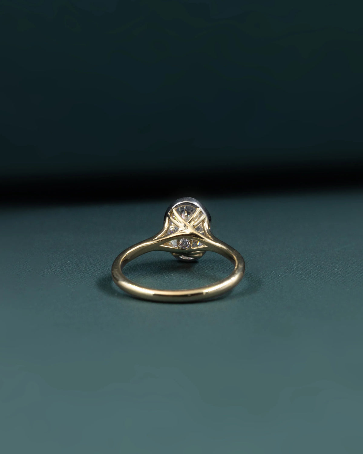 2.11 CT Oval Bezel-Set Lab-Grown Diamond Solitaire Ring