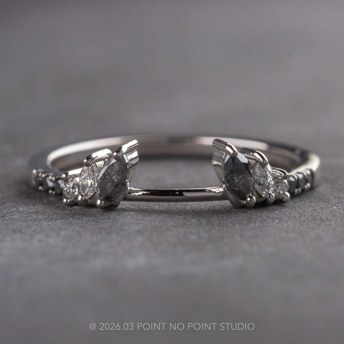 Chloe Wedding Ring Cuff, 12 Ombre Diamond
