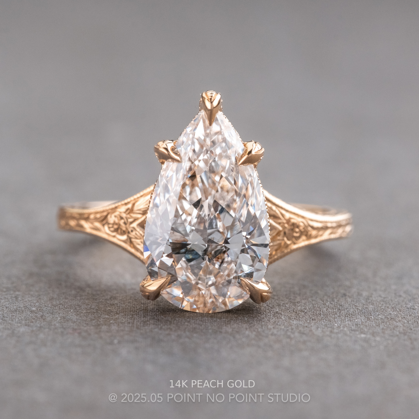 Pear Lab Diamond Engagement Ring, Faye Setting