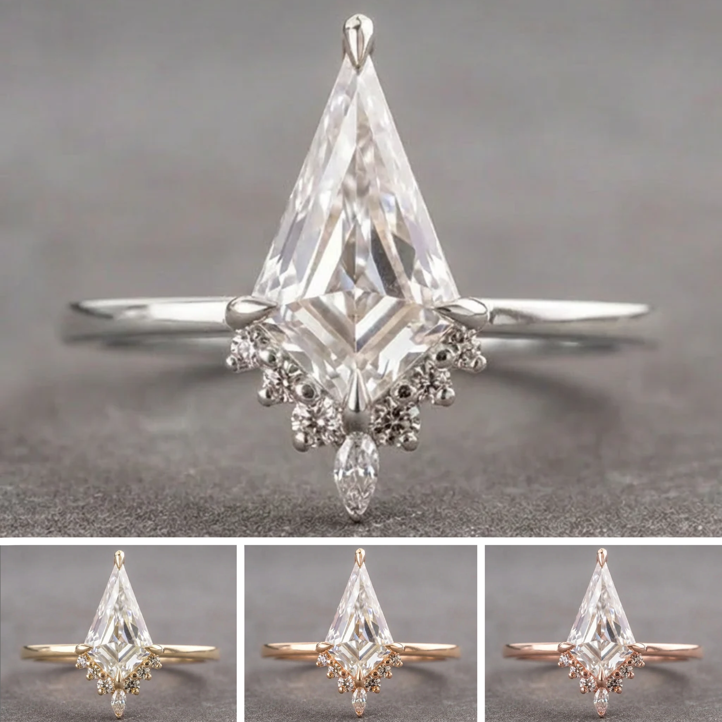 Kite Lab Diamond Engagement Ring, Ava Setting