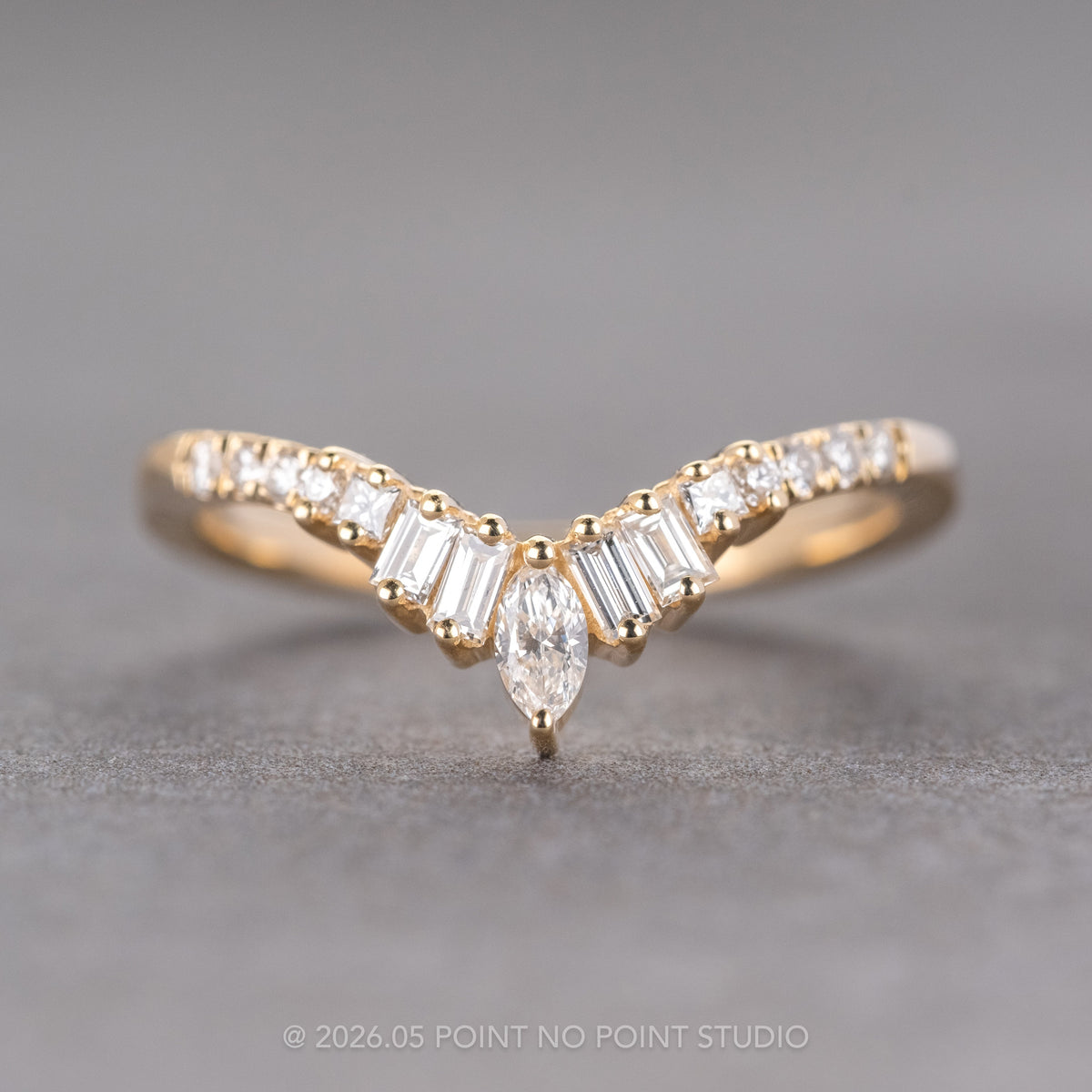 Mayer Wedding Ring, 15 Diamond